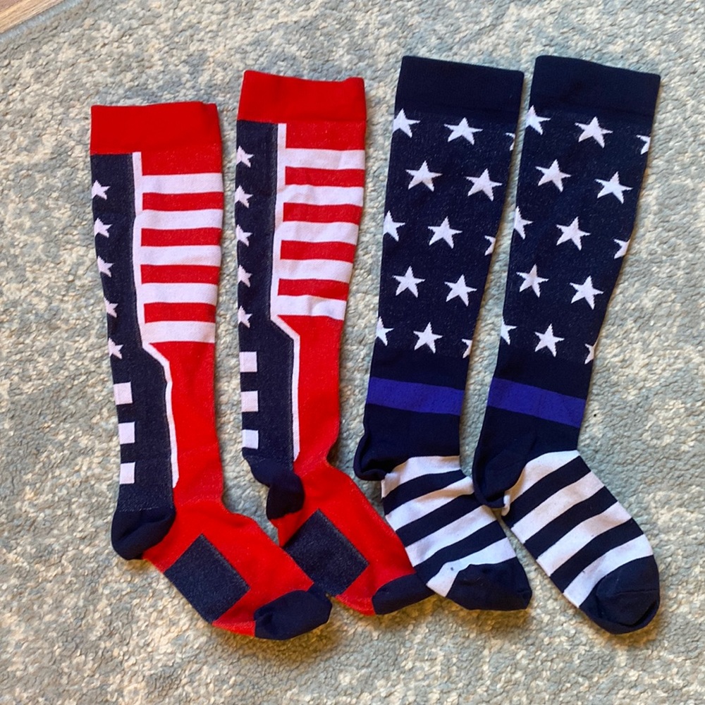 ModCloth compression socks womens, stars 🌟 & stripes 🇺🇸